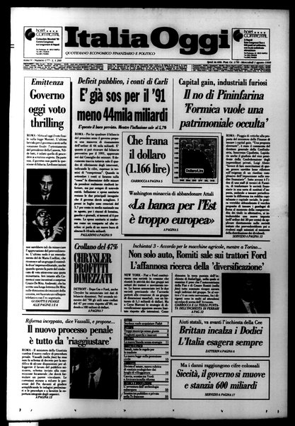 Italia oggi : quotidiano di economia finanza e politica